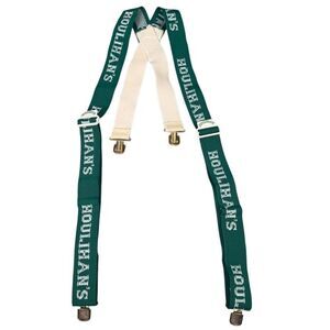 Houlihan's Vintage Irish Green Clip-On Suspenders Adjustable Unisex